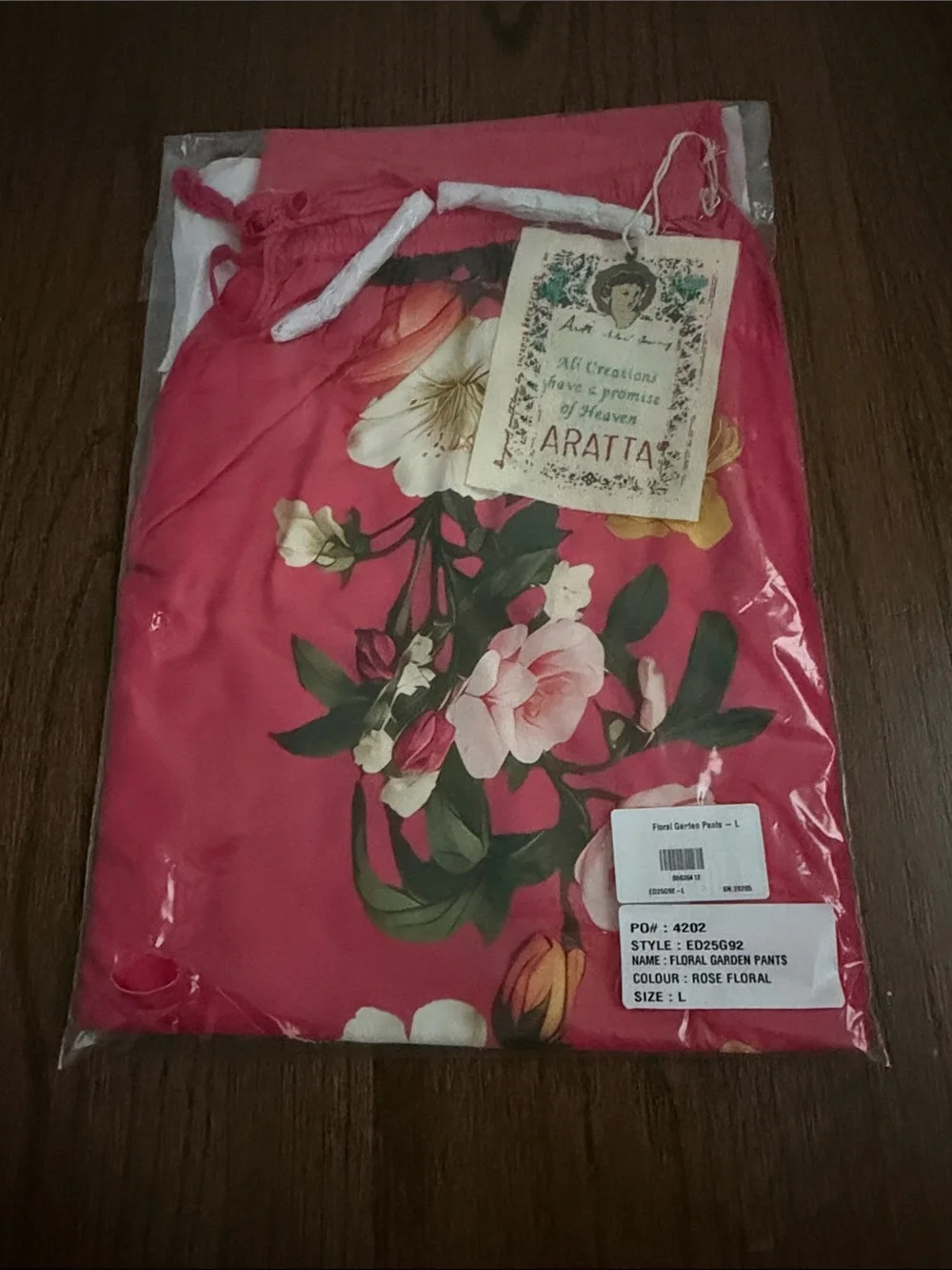 Aratta Coral Floral Wide-Leg Pants - Picture 5 of 6